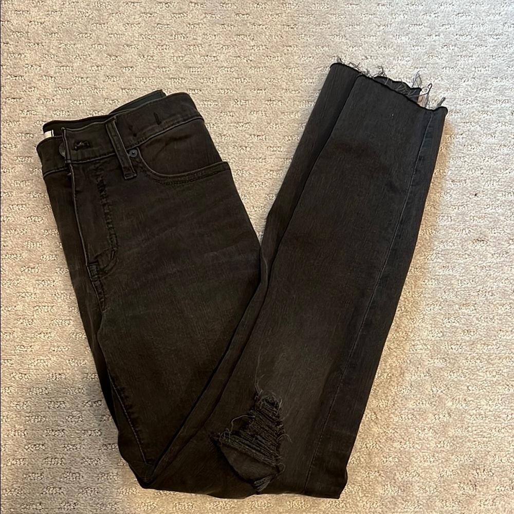 Madewell Black Mid-rise Skinny Jeans